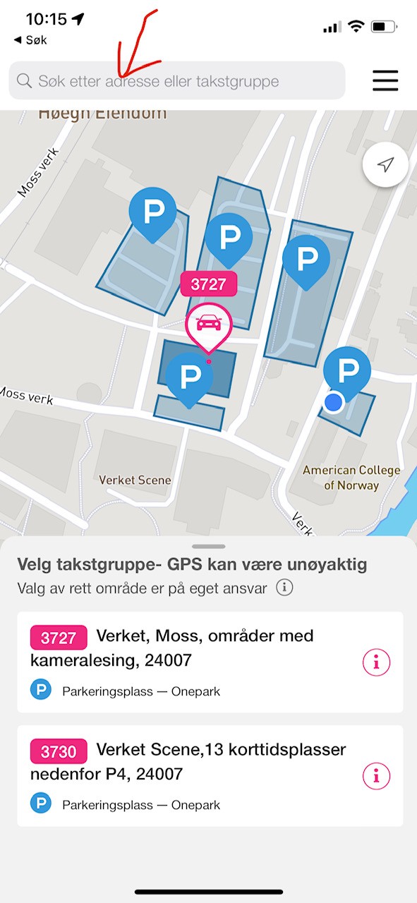 Gjesteparkering Apcoa plass no 3727